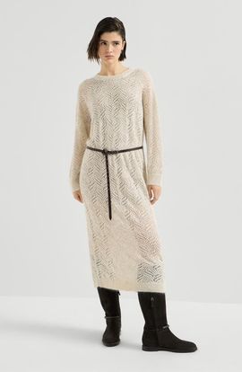 Brunello Cucinelli Brunello Cucinelli Dazzling abstract leaf knit dress