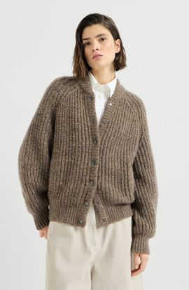 Brunello Cucinelli Brunello Cucinelli Dazzling Cashmere And Silk English Rib Cardigan