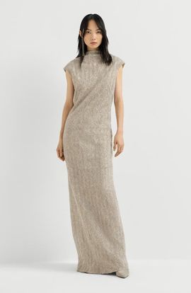 Brunello Cucinelli Brunello Cucinelli Dazzling chevron embroidery dress