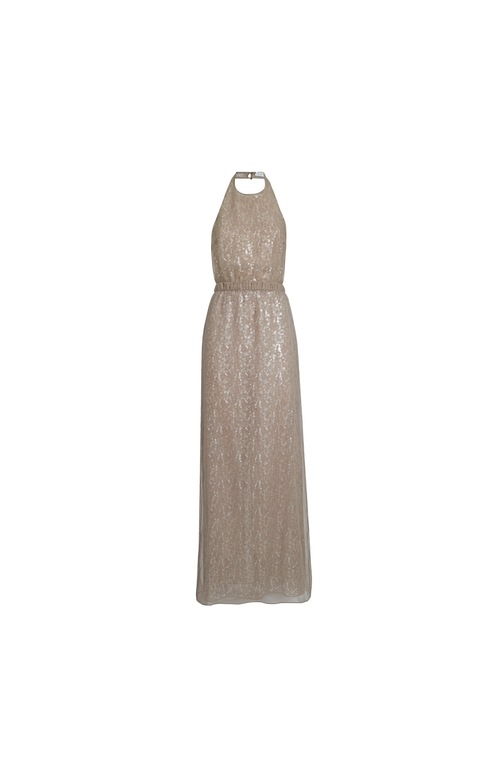 Brunello Cucinelli Brunello Cucinelli Dazzling embroidery halterneck dress