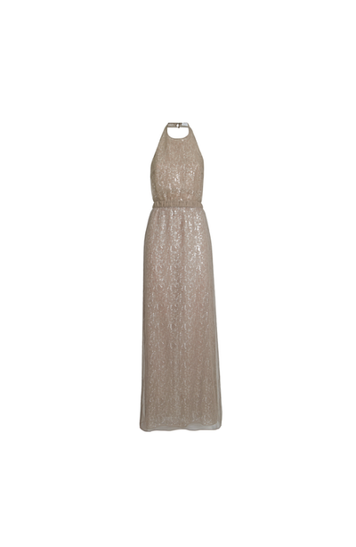 Brunello Cucinelli Brunello Cucinelli Dazzling embroidery halterneck dress