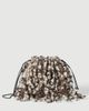 Brunello Cucinelli Brunello Cucinelli Dazzling Twist Embroidery pouch bag with precious chain - 1