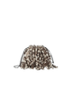 Brunello Cucinelli Brunello Cucinelli Dazzling Twist Embroidery pouch bag with precious chain - 2