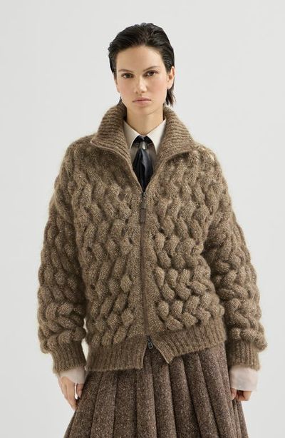 Brunello Cucinelli Brunello Cucinelli Dazzling zigzag cables cardigan