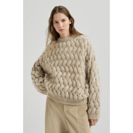 Brunello Cucinelli Brunello Cucinelli Dazzling zigzag cables sweater