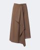 Brunello Cucinelli Brunello Cucinelli Draped cotton-blend wrap skirt - 1