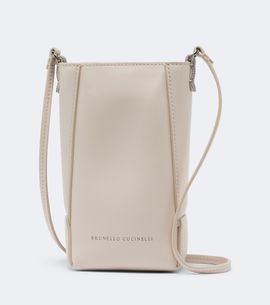 Brunello Cucinelli Brunello Cucinelli Duo Mini Monili leather phone pouch