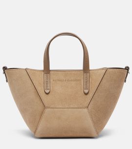 Brunello Cucinelli Brunello Cucinelli Duo Mini Monili suede top-handle bag