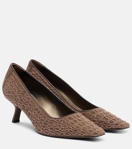 Brunello Cucinelli Brunello Cucinelli Embellished suede pumps