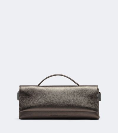 Brunello Cucinelli Brunello Cucinelli Essence metallic leather top-handle bag