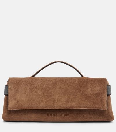 Brunello Cucinelli Brunello Cucinelli Essence Small suede top-handle bag