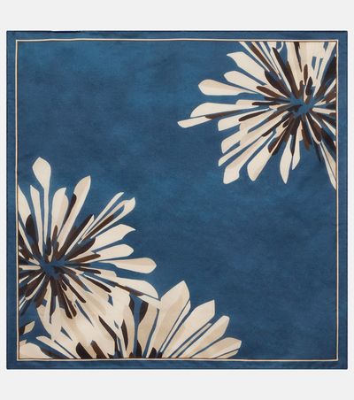 Brunello Cucinelli Brunello Cucinelli Floral silk twill scarf