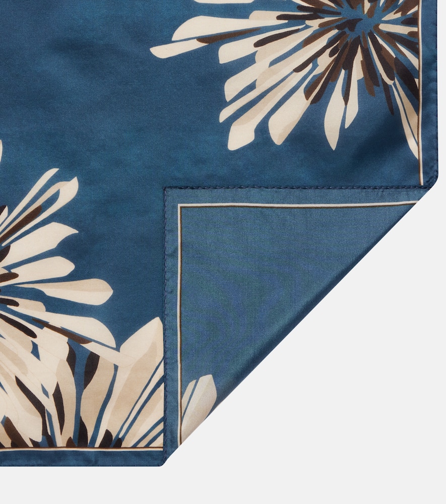 Brunello Cucinelli - Floral silk twill scarf