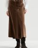 Brunello Cucinelli Brunello Cucinelli Fluid Corduroy Flute Skirt With Monili - 1