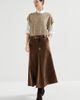 Brunello Cucinelli Brunello Cucinelli Fluid Corduroy Flute Skirt With Monili - 5