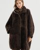 Brunello Cucinelli Brunello Cucinelli Fuzzy shearling coat with shiny zipper pull - 1