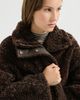 Brunello Cucinelli Brunello Cucinelli Fuzzy shearling coat with shiny zipper pull - 4