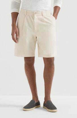 Brunello Cucinelli Brunello Cucinelli Gabardine pull-up Bermuda shorts