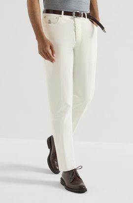 Brunello Cucinelli Brunello Cucinelli Garment-dyed  five-pocket Italian fit trousers