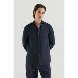 Brunello Cucinelli Brunello Cucinelli Garment-dyed twill  shirt with spread collar