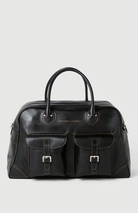 Brunello Cucinelli Brunello Cucinelli Grained calfskin weekender bag