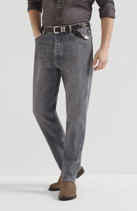 Brunello Cucinelli Brunello Cucinelli Greyscale denim iconic fit five-pocket trousers