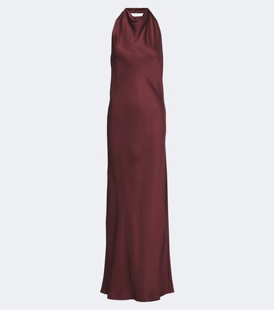 Brunello Cucinelli Brunello Cucinelli Halterneck silk satin gown