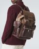 Brunello Cucinelli Brunello Cucinelli Herringbone leather-trimmed backpack - 2