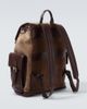 Brunello Cucinelli Brunello Cucinelli Herringbone leather-trimmed backpack - 5