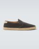 Brunello Cucinelli Brunello Cucinelli Jute-trimmed suede slip-on shoes - 1