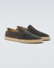 Brunello Cucinelli Brunello Cucinelli Jute-trimmed suede slip-on shoes - 5