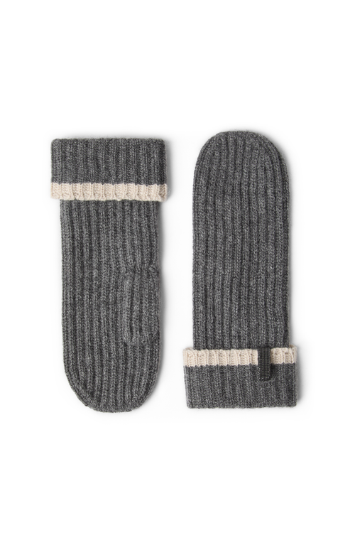Brunello Cucinelli Brunello Cucinelli Knit mittens with monili