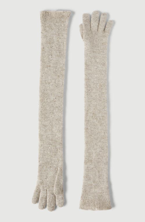 Brunello Cucinelli Brunello Cucinelli Lace flowers knit long gloves