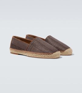 Brunello Cucinelli Brunello Cucinelli Leather-trimmed espadrilles