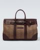 Brunello Cucinelli Brunello Cucinelli Leather-trimmed herringbone duffel bag - 1
