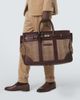 Brunello Cucinelli Brunello Cucinelli Leather-trimmed herringbone duffel bag - 2