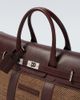 Brunello Cucinelli Brunello Cucinelli Leather-trimmed herringbone duffel bag - 6