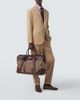 Brunello Cucinelli Brunello Cucinelli Leather-trimmed herringbone duffel bag - 7