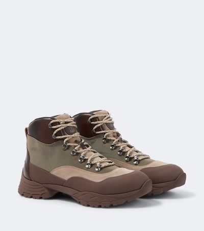 Brunello Cucinelli Brunello Cucinelli Leather-trimmed hiking boots
