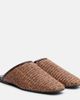 Brunello Cucinelli Brunello Cucinelli Leather-trimmed raffia mules - 1