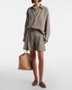 Brunello Cucinelli Brunello Cucinelli Leather-trimmed raffia mules - 3