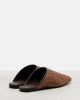 Brunello Cucinelli Brunello Cucinelli Leather-trimmed raffia mules - 4