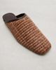 Brunello Cucinelli Brunello Cucinelli Leather-trimmed raffia mules - 7