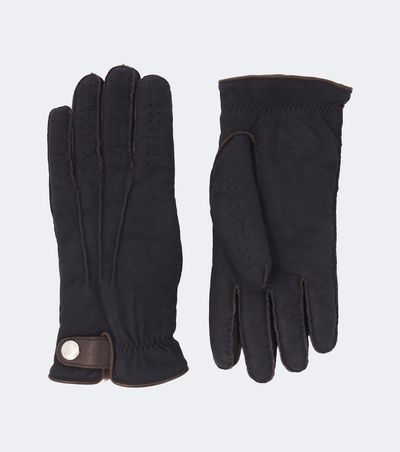 Brunello Cucinelli Brunello Cucinelli Leather-trimmed shearling gloves