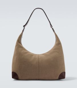 Brunello Cucinelli Brunello Cucinelli Leather-trimmed shoulder bag