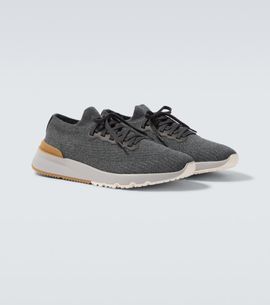 Brunello Cucinelli Brunello Cucinelli Leather-trimmed sneakers