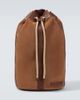 Brunello Cucinelli Brunello Cucinelli Leather-trimmed suede backpack - 1