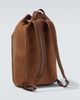 Brunello Cucinelli Brunello Cucinelli Leather-trimmed suede backpack - 4