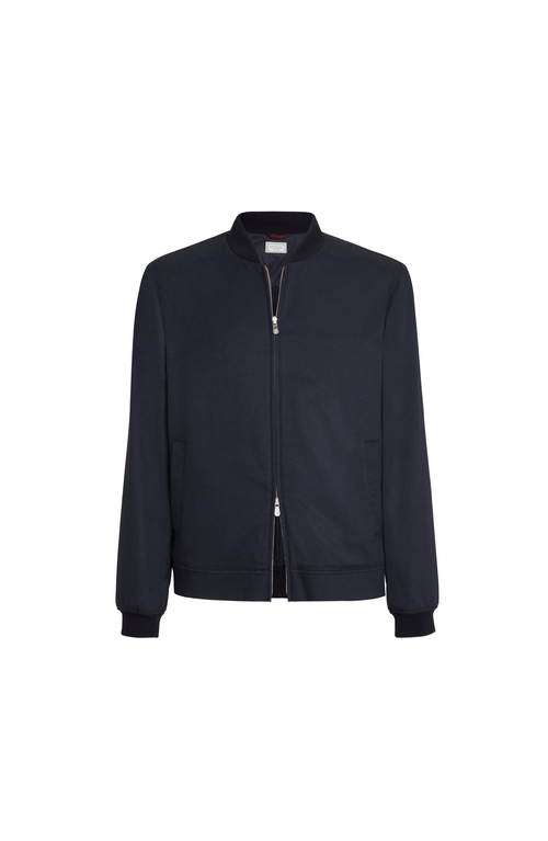 Brunello Cucinelli Brunello Cucinelli Lightweight cashmere flannel bomber jacket