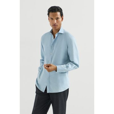 Brunello Cucinelli Brunello Cucinelli Lightweight denim shirt with spread collar